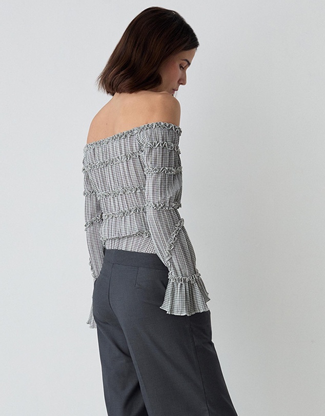 Laagam - Petra Squared Textured Blouse