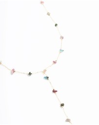 Lovisa - Gold Semiprecious Chip Chain Y-Necklace