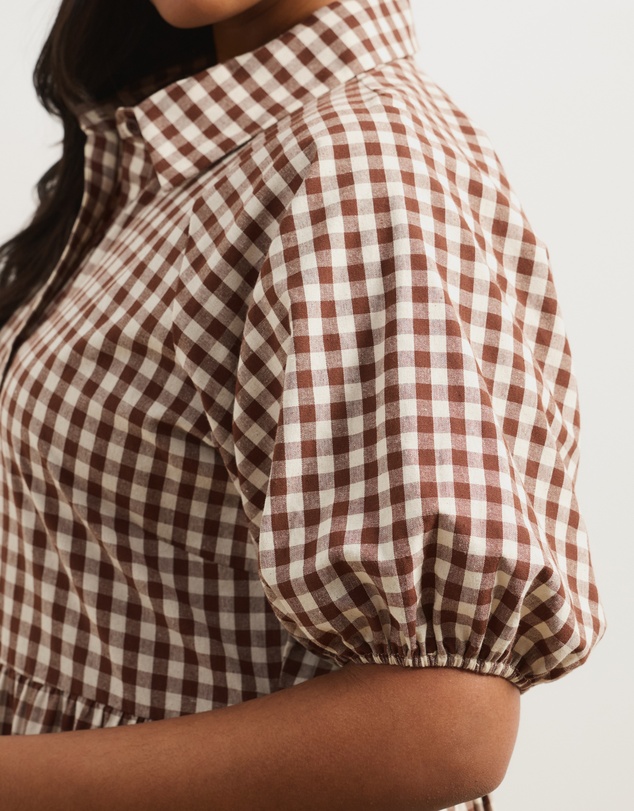 Atmos&Here Curvy - Alexis Tiered Button Through Midi Dress