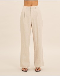 AERE - Straight Leg Linen Pants