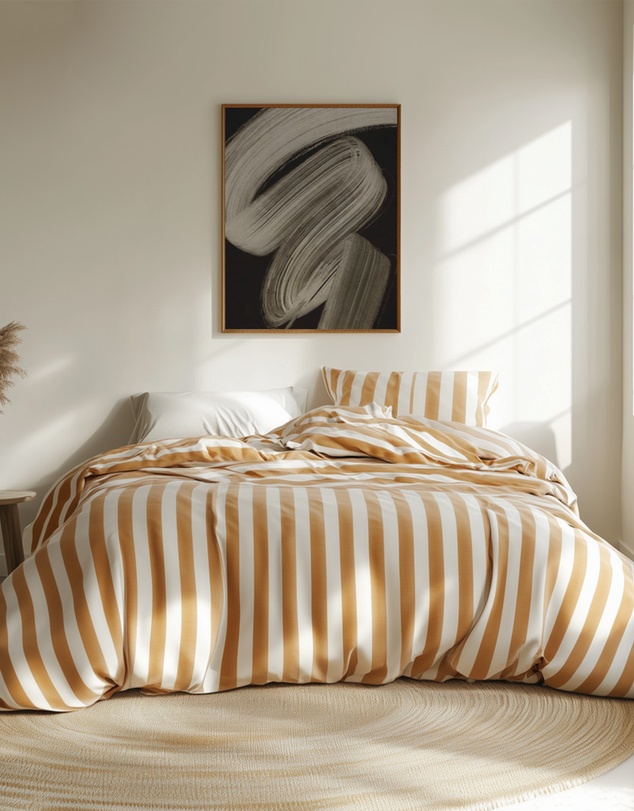 Olive et Oriel - Beige Strokes No 2 by Treechild Art Print