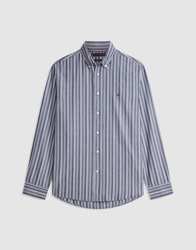 Tommy Hilfiger - Regular Fit Textured Stripe Poplin Shirt