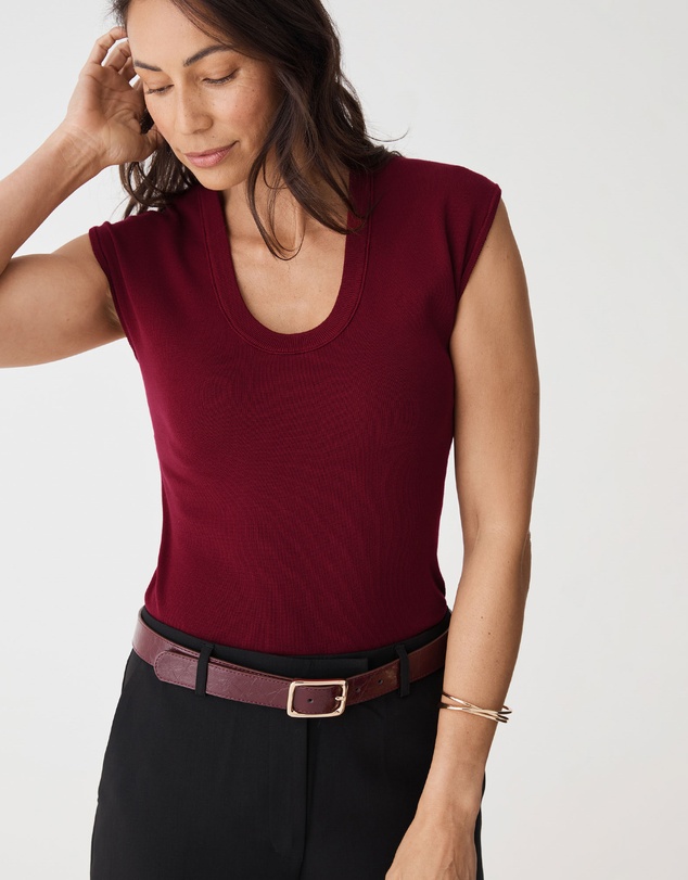 Forcast - Laura Tencel Scoop Neck Knit