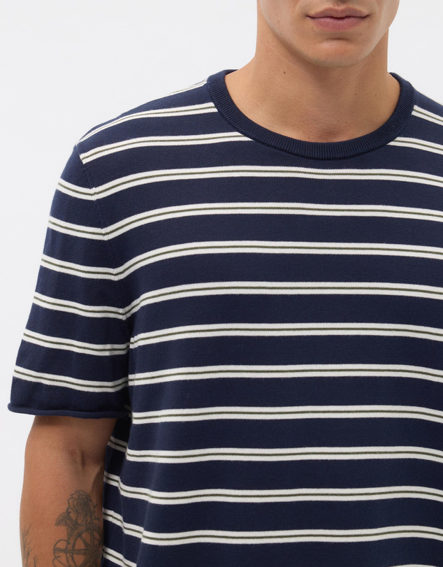 AERE - Organic Cotton Stripe Knit Tee