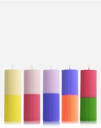 XRJ Celebrations - Pillar Two-Tone Violet Rain Candle