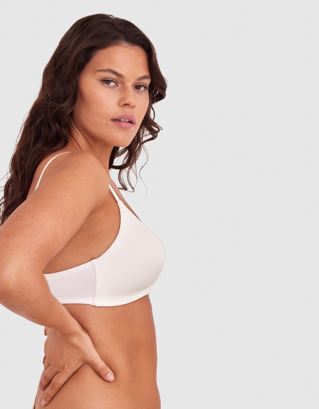Bras N Things - Inner Essence Contour Plunge Wirefree Bra - Ivory