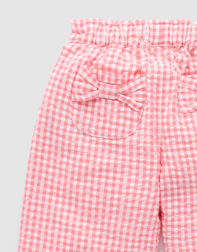 Purebaby - Gingham Baggy Pants- Kids-Babies