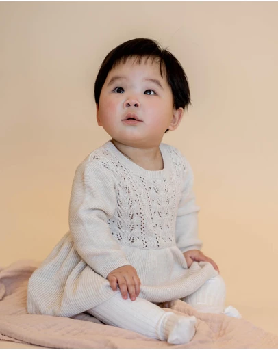Fox & Finch - Wild Garden Knitted Overlay Bodysuit - Babies