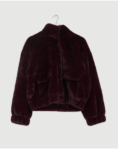 Revibe - Repaired Decjuba Saylor Faux Fur Bomber Jacket - AU 14