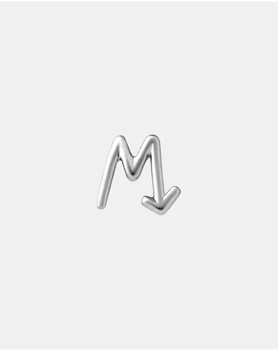 Karen Walker - M Initial Love Letter Stud
