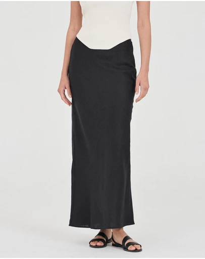 FRIEND of AUDREY - Carlton Linen Bias Skirt