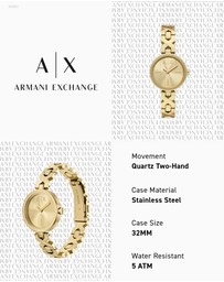 Armani Exchange - Gold Tone Analogue Watch