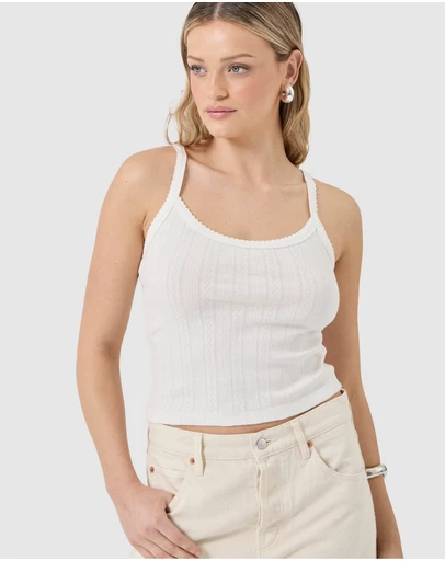 Rolla's - Pointelle Cami - White