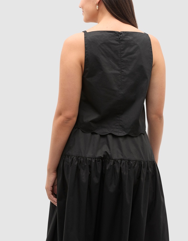 Seed Heritage - Poplin Scallop Top