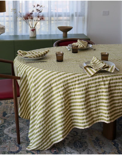 Mosey Me - Seersucker Stripe Tablecloth
