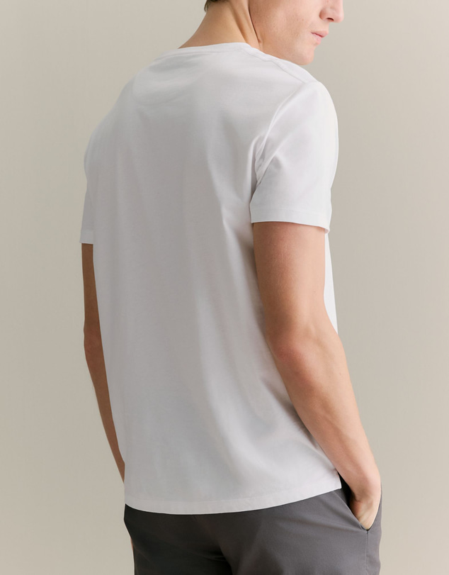 Trenery - Organically Grown Cotton Crew T-shirt in White