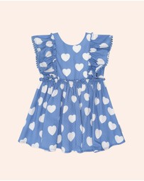 Huxbaby - Frill Heart Bow Dress - Babies-Kids