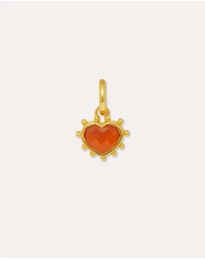 Ottoman Hands - Red Onyx Heart Charm