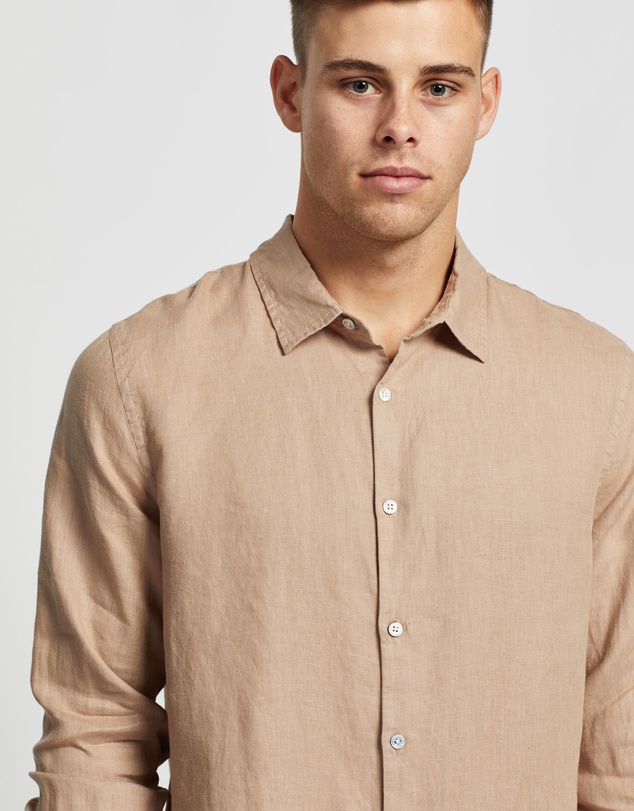 Assembly Label - Casual Long Sleeve Linen Shirt
