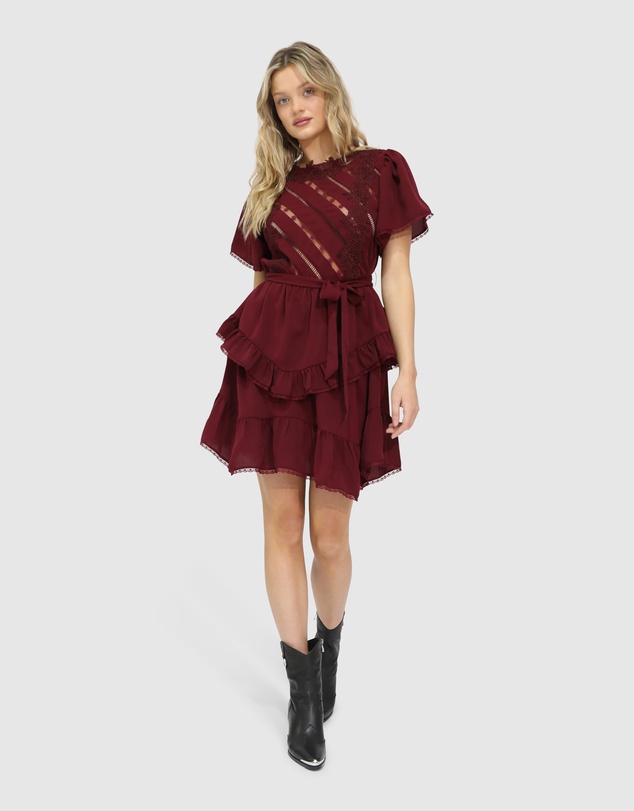 Belle & Bloom - The Softest Spell Ruffle Mini Dress