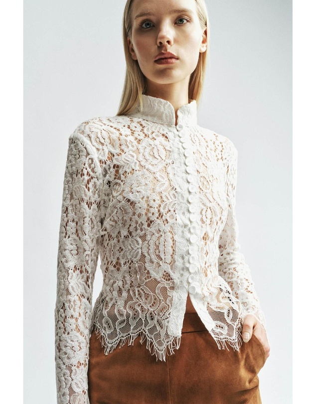 Bardot - Remly Button Front Lace Top