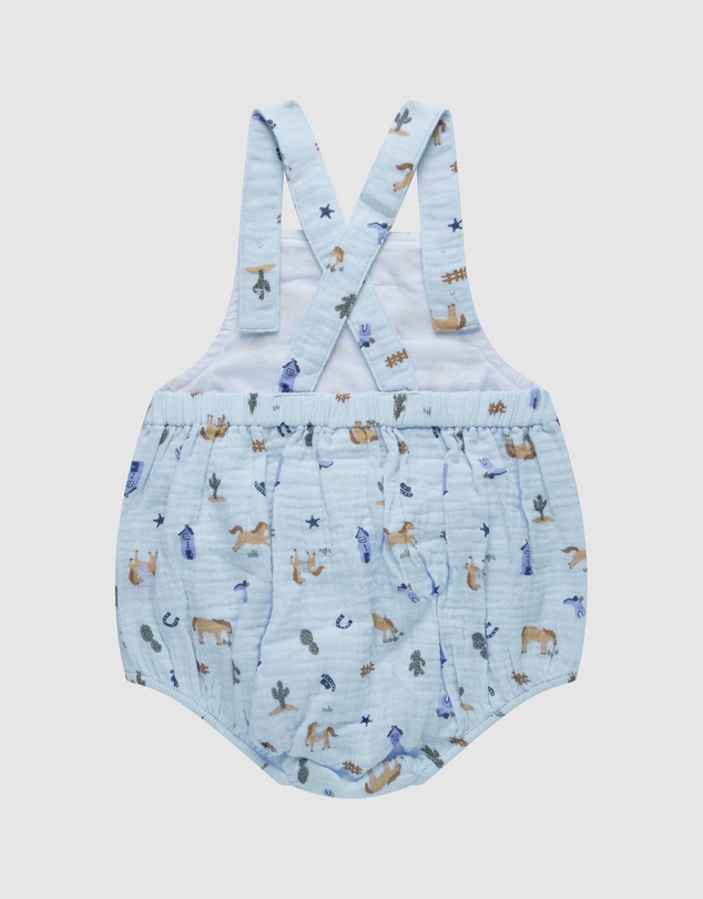Kynd Baby - Woven Romper in Country Blue