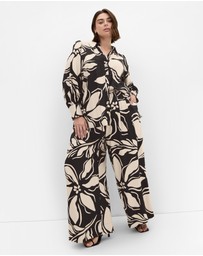 City Chic - Bella Long Sleeve Print Shirt