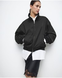 M.N.G - Pinstripe Bomber Jacket