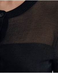 Oxford - Celina Sheer Panel Cardigan