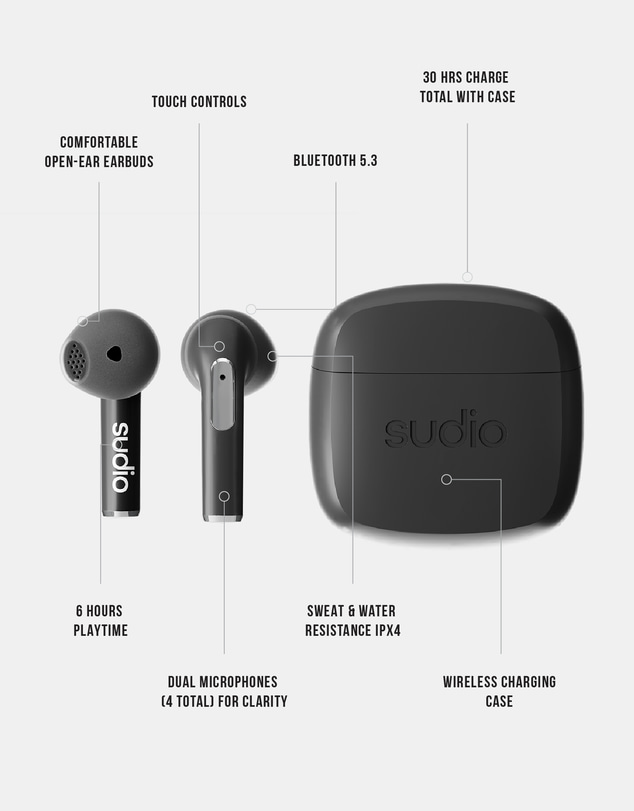 Sudio - N2 - True Wireless Bluetooth In-Ear Headphones/Earbuds