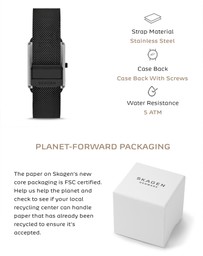 Skagen - Hagen Black Analogue Watch