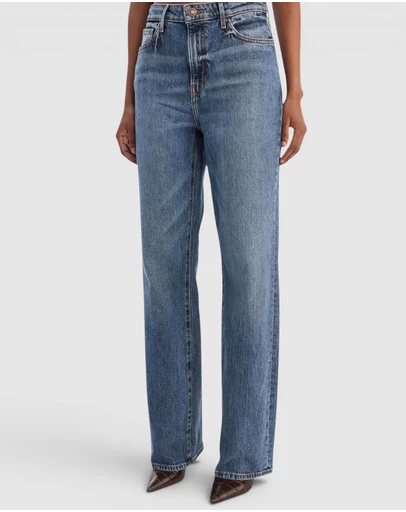 GUESS - High Rise Straight Leg Jeans