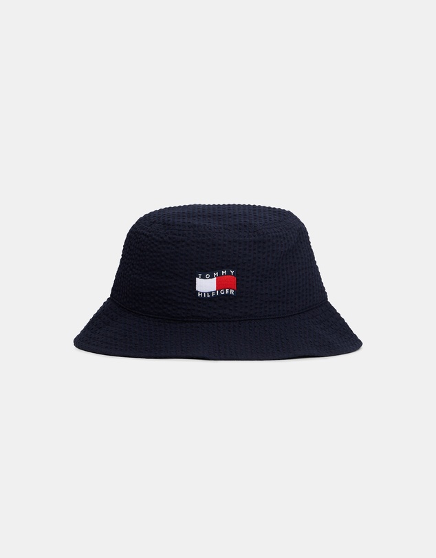 Tommy Hilfiger - Kids' Wavy Flag Seersucker Bucket Hat