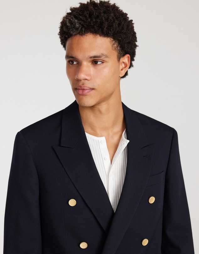 Calibre - Wool Double Breasted Blazer Navy Dark