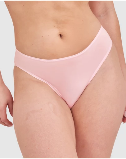 Bras N Things - NKD High Leg Brazilian Knicker - Pink