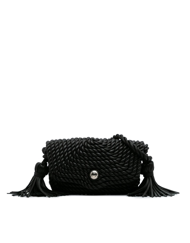 Pre-Loved by Azura Reborn - Pre-Loved Lambskin Torchon Classic Tasseled Twisted Crossbody