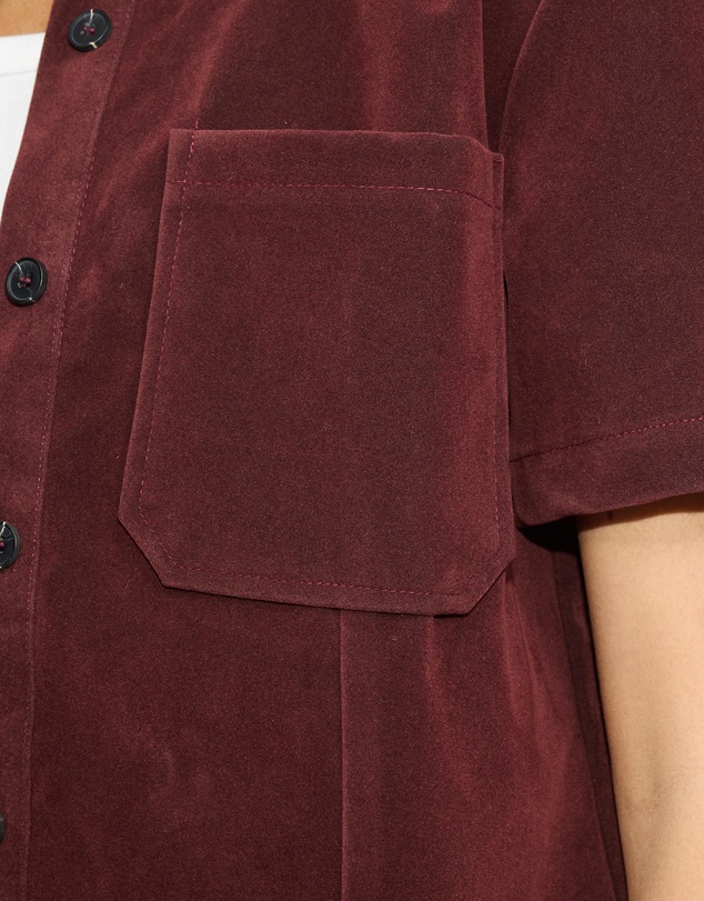 Dazie - Bailey Faux Suede Shirt