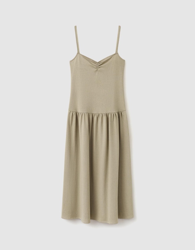 M.N.G - Ruched Neckline Volume Dress