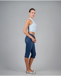Love and Nostalgia - 'Little Gath’ Capri Jean - Dark Vintage Blue