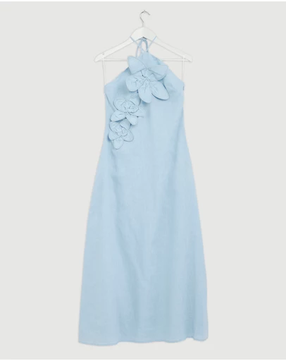 Revibe - Repaired AERE Tiera Halter Maxi Dress - AU 10