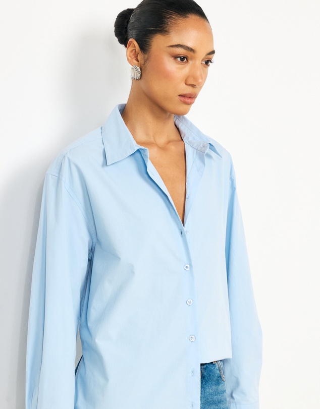 AERE - Zola Button Cinch Back Shirt