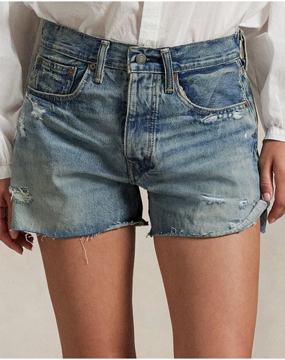 Polo Ralph Lauren - Distressed-Hem Denim Shorts