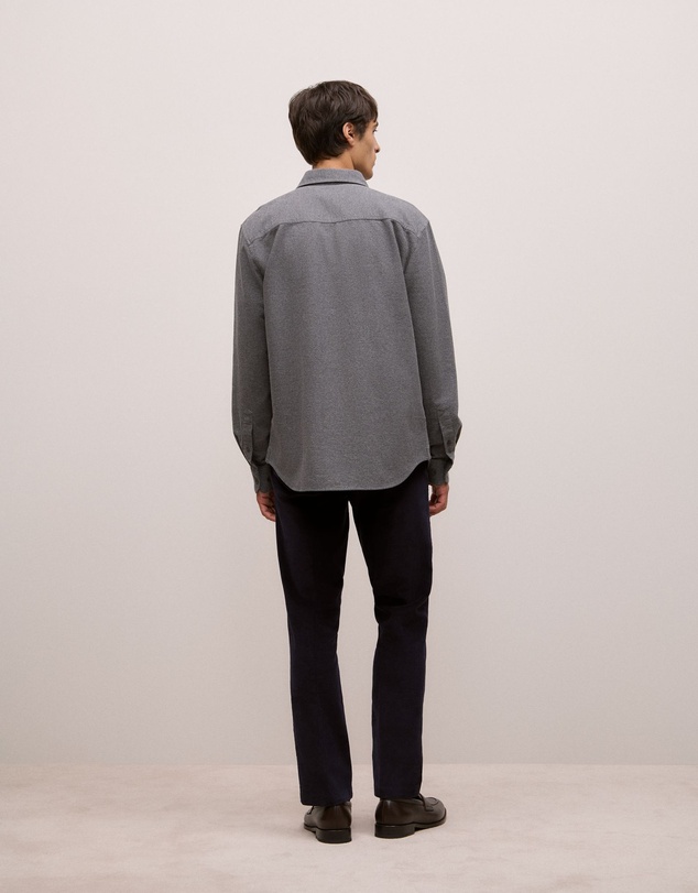 Trenery - Brushed Cotton Overshirt in Charcoal