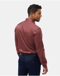 Brooksfield - Triangle Print Slim Fit Dress Shirt