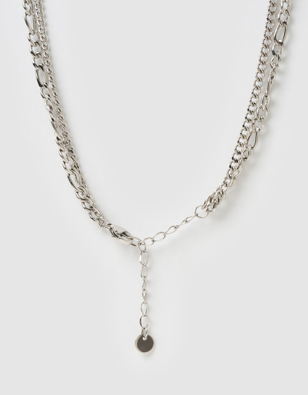 Arms Of Eve - Marcella Double Stack Silver Necklace