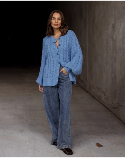 ALEXANDRA - Haven Cardigan Blue