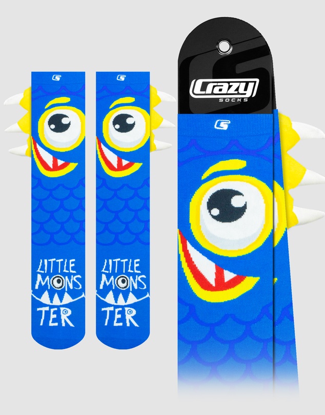 Crazy Skates - Crazy Socks Monster Blue Knee-High Socks