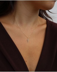 Luna Rae - Solid Gold - Angel Wing Necklace
