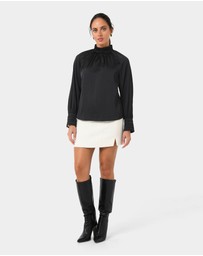 Forcast - Anna Pleated Satin Blouse