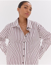 Cloth & Co. - The Dropped Yoke Shirt | Mahogany & White